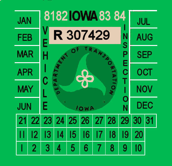 (image for) 1981-84 Iowa Inspection sticker